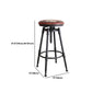 Industrial Metal Barstool Leather Counter Stool in Matte Finish for Home Clearhalo 'Bar Furniture' 'Bar Stools' 'bar_stools' 'furn' 'furn_bar_stools' 'Furniture' 'Kitchen & Dining Furniture' 1200x1200_c7cd600d-8715-4d42-827f-7388d02ae1ce