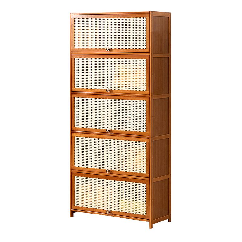 Brown Color Barrister Bookcase Contemporary Bamboo Bookcase for Home Office Clearhalo 'Bookcases' 'furn' 'furn_bookcases' 'Furniture' 'furniture_bookcases' 'kitchen' 'kitchen_bookcases' 'Living Room Furniture' 'Office Furniture' 1200x1200_c7ce04bf-9c1e-410a-b474-728b3e84d2c3