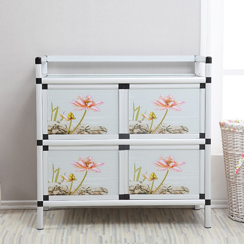 Modern Metal Sideboard Tempered Glass Doors Cabinets Server for Dining Room Clearhalo 'buffet_sideboard' 'Buffets & Sideboards' 'furn' 'furn_buffet_sideboard' 'Furniture' 'Kitchen & Dining Furniture' 1200x1200_c7cfeff8-23a1-4ae2-869b-a0d694643211