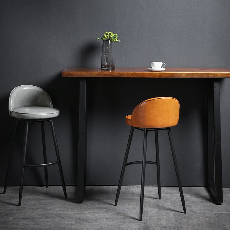 Scandinavian Style Bar-stool with Round Seat Counter Stool for Kitchen Bar Clearhalo 'Bar Furniture' 'Bar Stools' 'bar_stools' 'furn' 'furn_bar_stools' 'Furniture' 'furniture_bar_stools' 'Kitchen & Dining Furniture' 1200x1200_c7d075f5-4977-4595-bf9a-34addf8043bb