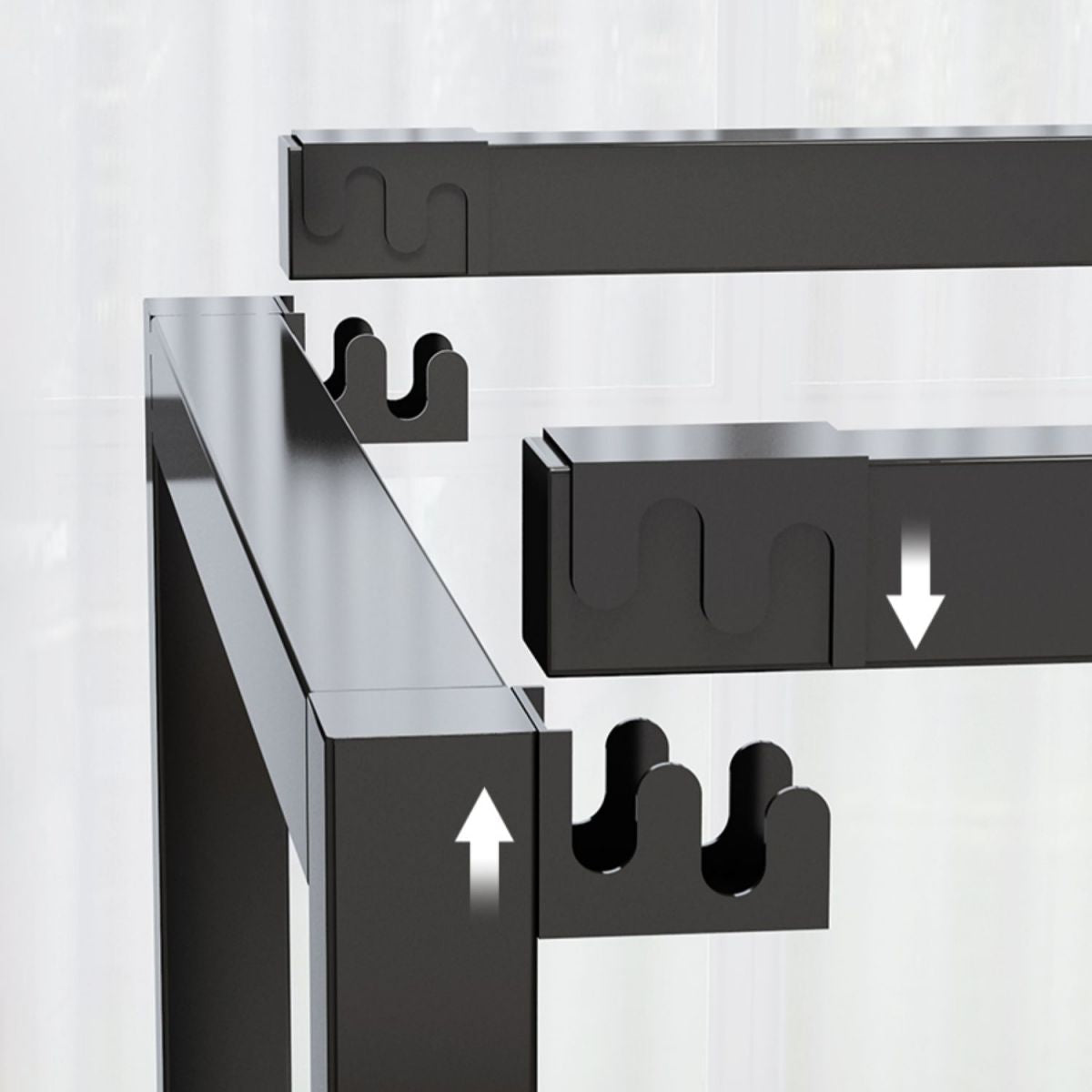 Mesa de comedor rectangular moderna Base de trineo de madera para sala de estar para sala de estar