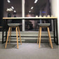 Scandinavian Plastic Counter Stool Low Back Armless Bar Stool with Footrest