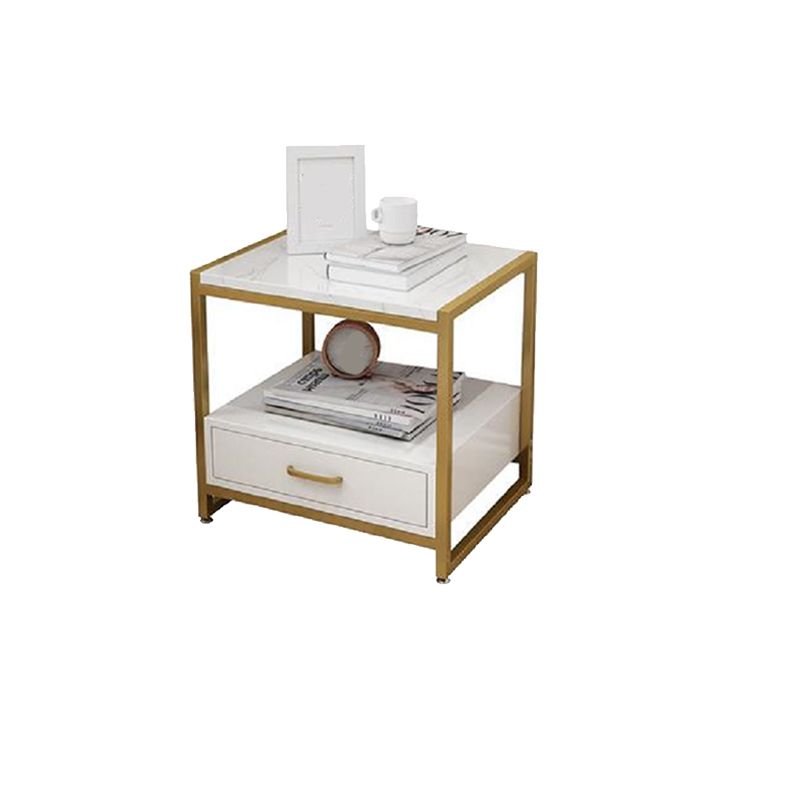 Metal and Wood Bedside Cabinet Modern Minimalist Open Bedside Table with Legs Clearhalo 'Bedroom Furniture' 'furn' 'furn_night_stand' 'Furniture' 'night_stand' 'Nightstands' 1200x1200_c7d2974e-17ff-4fe9-bb50-575799c7ad94