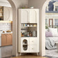 Contemporary Dining Hutch Glass Doors Faux Wood Storage Cabinet for Living Room Clearhalo 'Display & China Cabinets' 'display_china_cabinets' 'furn' 'furn_display_china_cabinets' 'Furniture' 'Kitchen & Dining Furniture' 1200x1200_c7d59d82-0650-4c64-8f38-09823093cd86