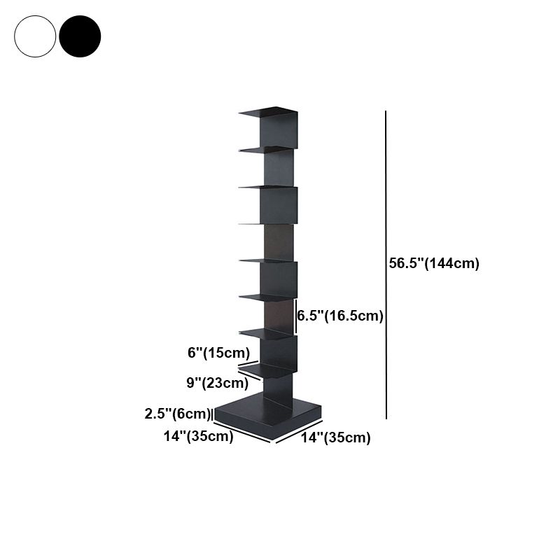 Contemporary Corner Bookshelf Closed Back Iron Vertical Bookcase Clearhalo 'Bookcases' 'furn' 'furn_bookcases' 'Furniture' 'furniture_bookcases' 'Office Furniture' 1200x1200_c7d7caa5-9ed4-461f-913c-21d2f5233c8e
