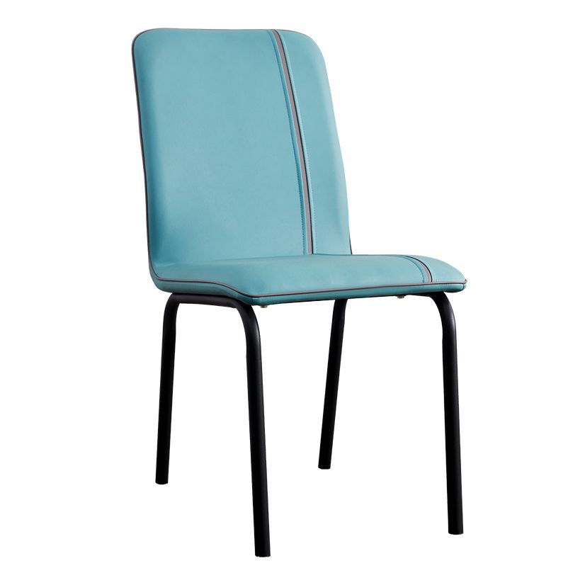 Contemporary Metal Dining Side Chair Dining Room Solid Back Armless Chair Clearhalo ' kitchen&dining_furn' 'Dining Chairs' 'Dining Tables & Seating' 'dining_chair' 'furn' 'furn_dining_chair' 'Furniture' 'furniture_dining_chair' 'Kitchen & Dining Furniture' 'kitchen' 1200x1200_c7d8c8e5-4f87-4eba-8556-4391a0408918