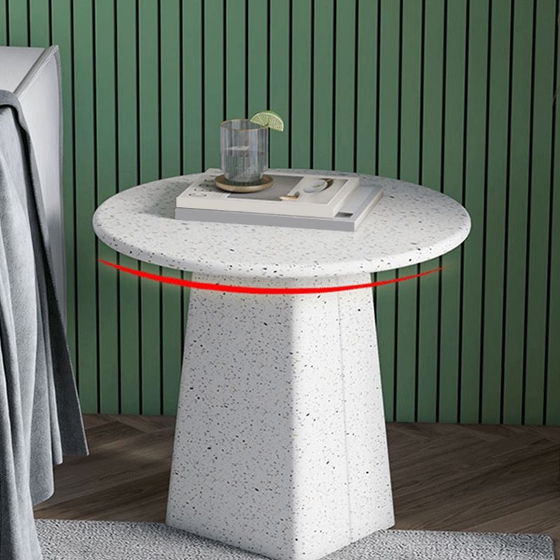 White Pedestal Coffee Table Round Coffee Table for Living Room