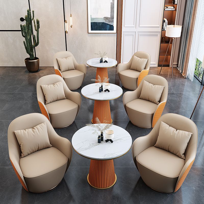 Sedia a braccio in pelle finta 27.55 "Codice di braccia svasata compresa la sedia