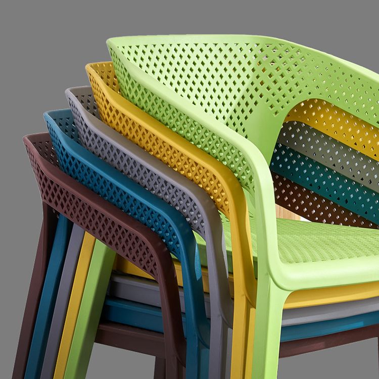 Contemporary Dining Room Chairs Plastic Dining Arm Chair for Home Use (Set of 4) Clearhalo ' kitchen&dining_furn' 'Dining Chairs' 'Dining Tables & Seating' 'dining_chair' 'furn' 'furn_dining_chair' 'Furniture' 'furniture_dining_chair' 'Kitchen & Dining Furniture' 'kitchen' 1200x1200_c7dcf6c3-f96e-4136-b822-9d11c4b8481f