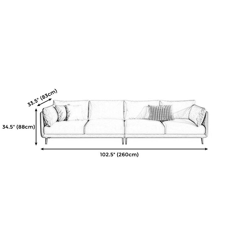 Standard Faux Leather Stain Resistant Square Arm Settee Couch