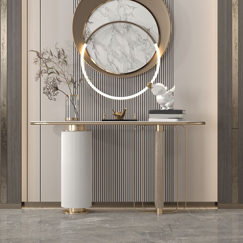 Tavolo da console ovale glam tavolo console in pietra per sala