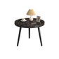 3脚カクテルテーブル人工材のクルミ/黒/白い丸いコーヒーテーブル