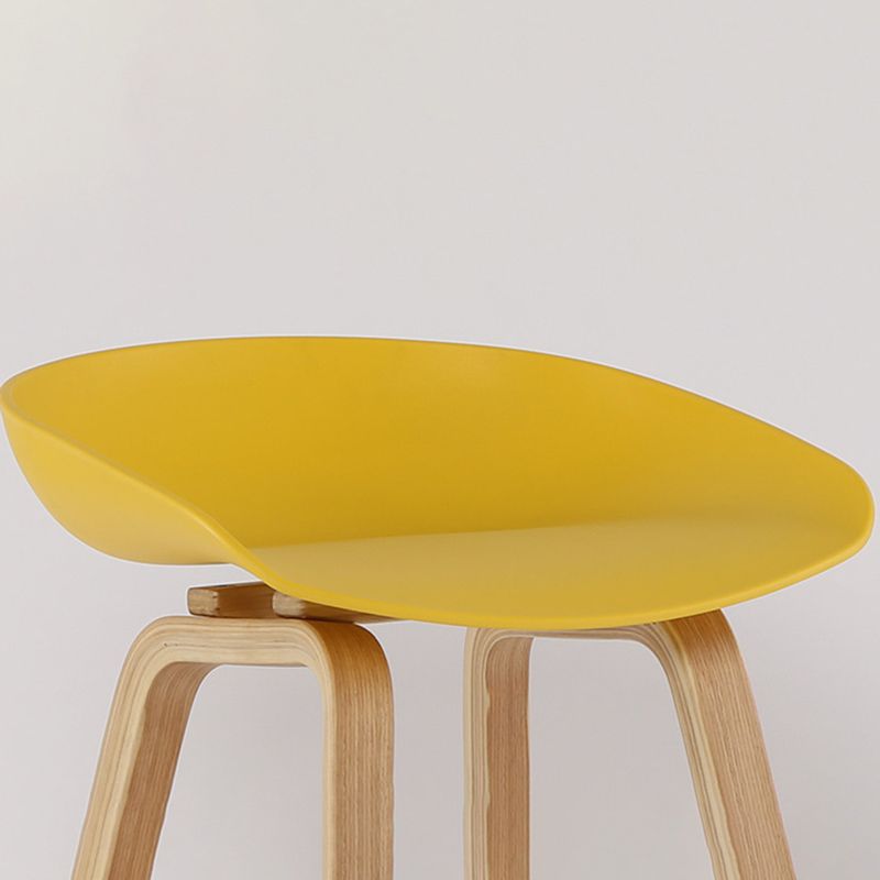 Wood Plastic Counter Stools Backless Scandinavian Bar Stools with Bucket Seat Clearhalo 'Bar Furniture' 'Bar Stools' 'bar_stools' 'furn' 'furn_bar_stools' 'furniture_bar_stools' 'Kitchen & Dining Furniture' 'kitchen&dining_furn' 'kitchen' 'kitchen_furn' Furniture' 1200x1200_c7e002f7-e717-45e7-8de4-4753f2970779