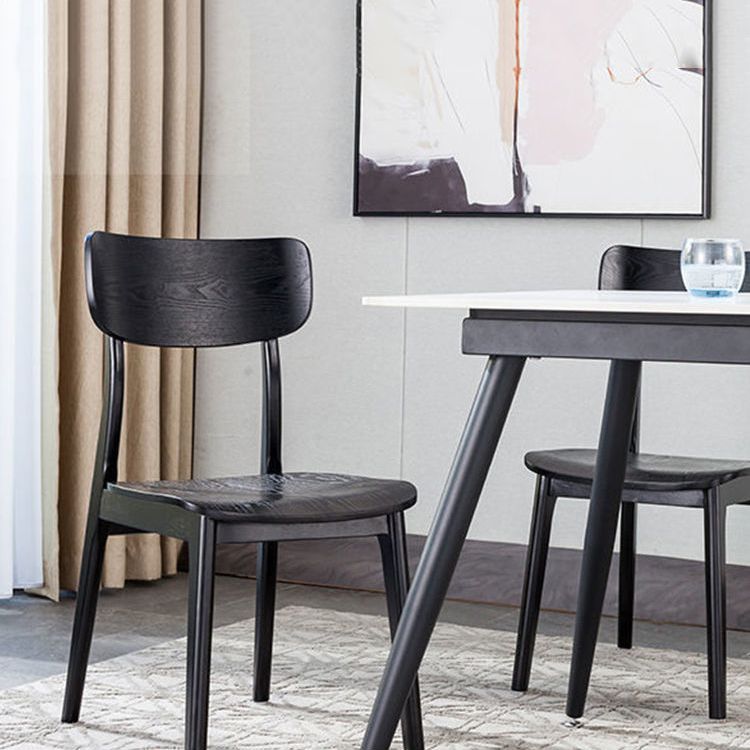 Contemporary Wood Dining Room Chair Armless Open Back Dining Side Chair for Home Use Clearhalo ' kitchen&dining_furn' 'Dining Chairs' 'Dining Tables & Seating' 'dining_chair' 'furn' 'furn_dining_chair' 'Furniture' 'furniture_dining_chair' 'Kitchen & Dining Furniture' 'kitchen' 1200x1200_c7e1612e-09c4-4c23-9a9b-f449e4fba813
