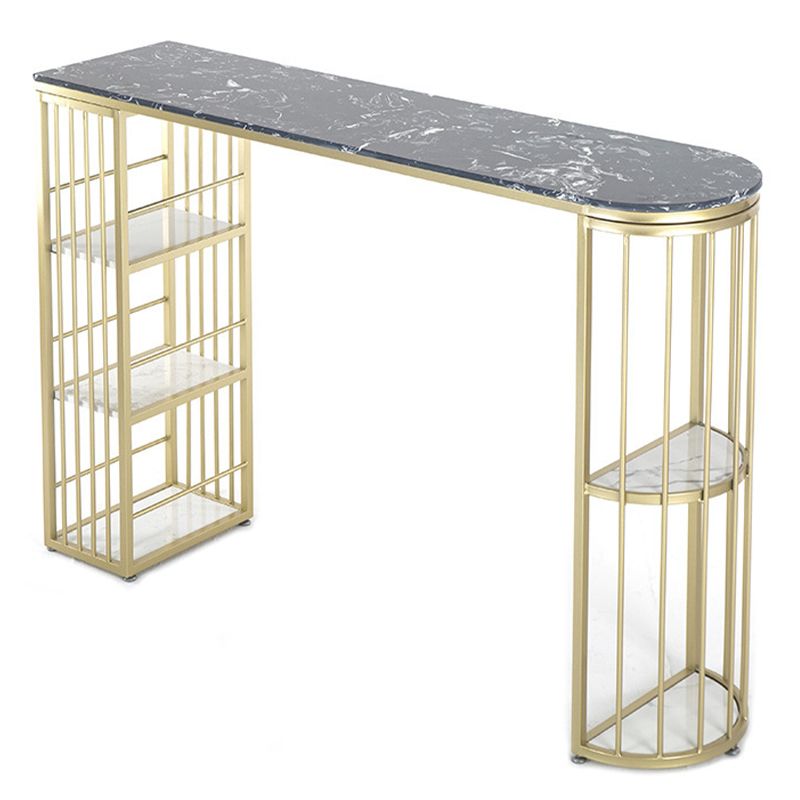Glam Pub Height Dining Table Stone Top Pub Table for Dining Room Clearhalo 'Bar Furniture' 'Bar Tables' 'bar_tables' 'furn' 'furn_bar_tables' 'Furniture' 'Kitchen & Dining Furniture' 1200x1200_c7e3e314-04be-4b7f-8c59-e24941d9fb18