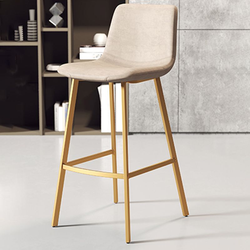 Taburete de cuero sintético sin brazo taburete de bar de reposapiés industrial
