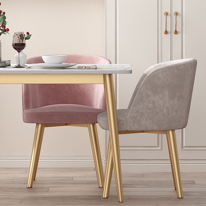 Minimalist Style Rectangular Sintered Stone Dining Set White Standard Dining Set for Kitchen Clearhalo 'Dining Room Sets' 'Dining Tables & Seating' 'dining_room_set' 'furn' 'furn_dining_room_set' 'Furniture' 'furniture_dining_room_set' 'Kitchen & Dining Furniture' 'kitchen&dining_furn' 'kitchen' 1200x1200_c7e49498-b457-43d5-b4a9-1e1da2126d81