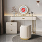 Glam Makeup Vanity Desk Table Slate Top Dressing Table with Drawer