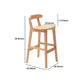 Modern Rubberwood Dessert Shop Barstool Footrest Matte Finish Stool Clearhalo 'Bar Furniture' 'Bar Stools' 'bar_stools' 'furn' 'furn_bar_stools' 'Furniture' 'Kitchen & Dining Furniture' 1200x1200_c7e6da6a-a14b-447a-98b4-31924fa8fec4