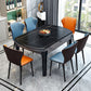 Mesa plegable extensible contemporánea, mesa base de madera maciza para comedor
