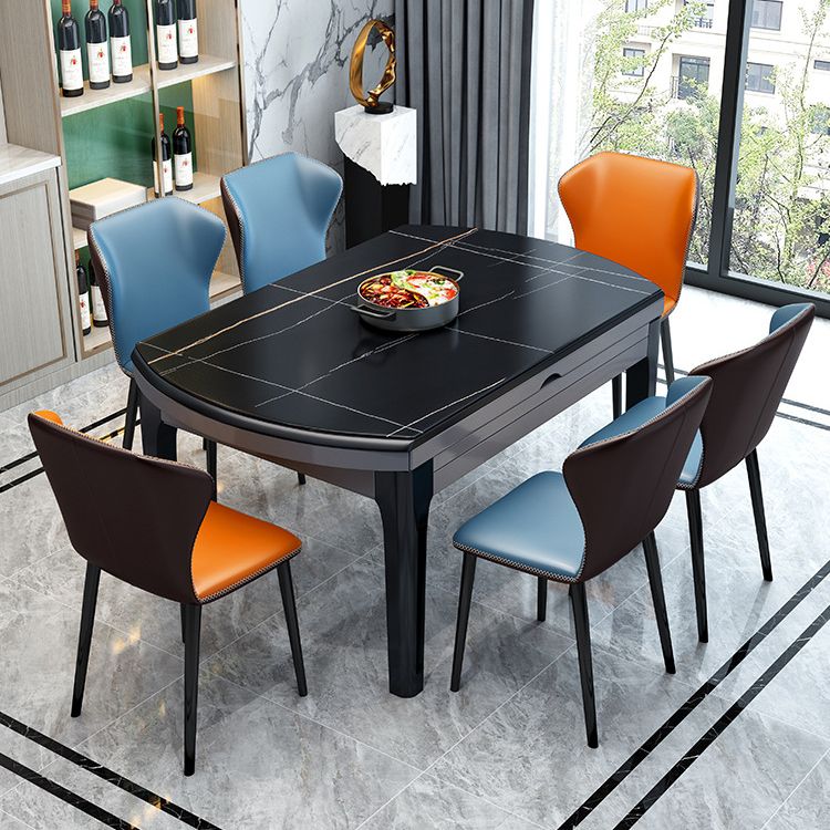 Mesa plegable extensible contemporánea, mesa base de madera maciza para comedor