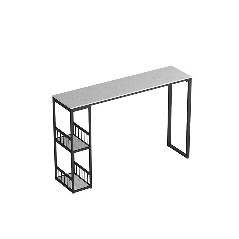 Stone Top Bar Dining Table Industrial Rectangle Bar Dining Table with Sled Base Clearhalo 'Bar Furniture' 'Bar Tables' 'bar_tables' 'furn' 'furn_bar_tables' 'Furniture' 'furniture_bar_tables' 'Kitchen & Dining Furniture' 1200x1200_c7e83c0e-a9fc-4606-850a-72dabc408266