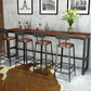 Industrial 1/5/9 Pieces Bar Table Set Rectangle Pine Wood Counter Table with Stools