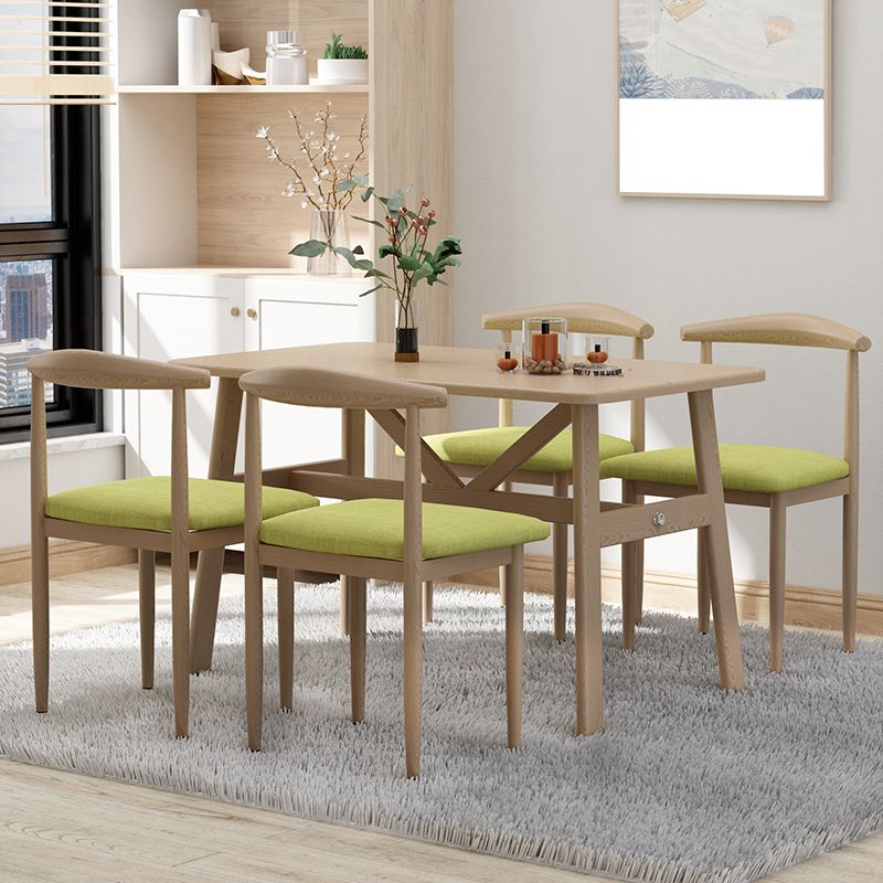 Modern 1/2/5/7 Pieces Dining Set Rectangle Wood Dining Table for Kitchen Clearhalo 'Dining Room Sets' 'Dining Tables & Seating' 'dining_room_set' 'furn' 'furn_dining_room_set' 'Furniture' 'Kitchen & Dining Furniture' 'kitchen&dining_furn' 'kitchen' 1200x1200_c7ebacf0-236b-481d-851a-6ccbd5cf3c2b