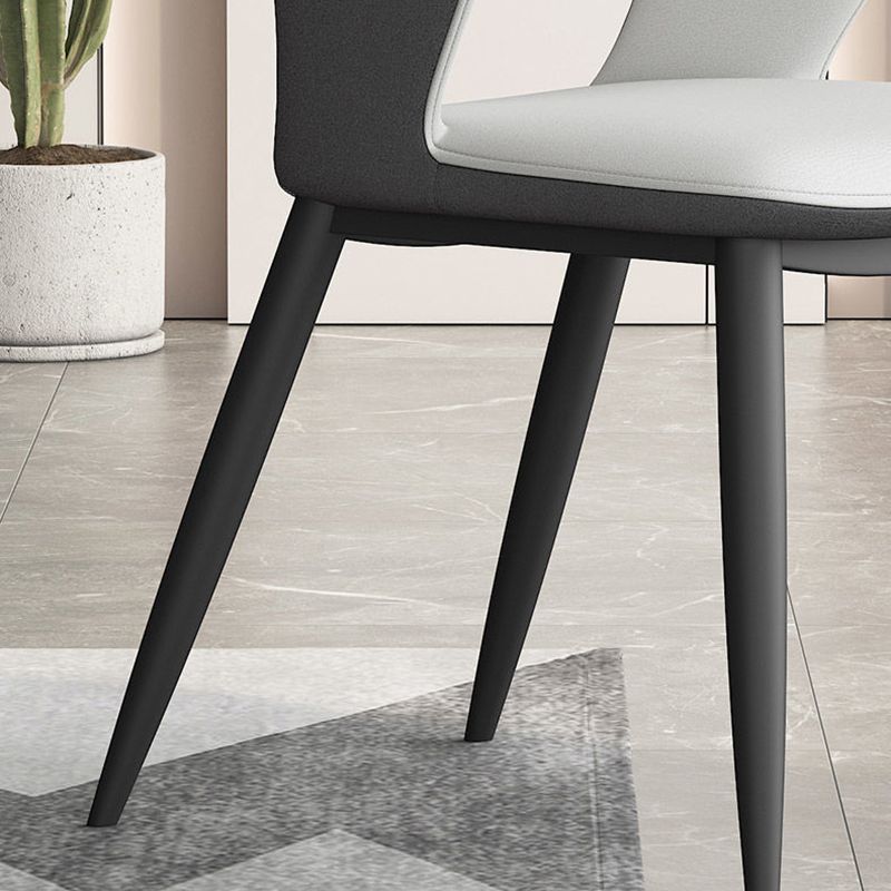 Metal Contemporary Dining Chair with Arms Matte Finish Open Back Dining Side Chair Clearhalo 'Dining Chairs' 'Dining Tables & Seating' 'dining_chair' 'furn' 'furn_dining_chair' 'Furniture' 'furniture_dining_chair' 'Kitchen & Dining Furniture' 1200x1200_c7ebe73b-95c3-44ce-8e16-6f61c83e96c1