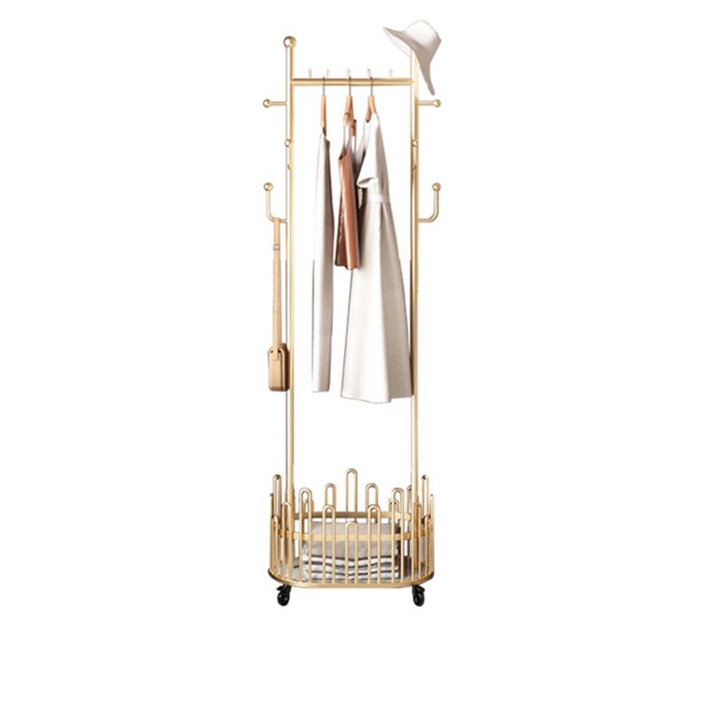 Eigentijdse hal boom gewoon vrij staande metalen kaprek met spiegel