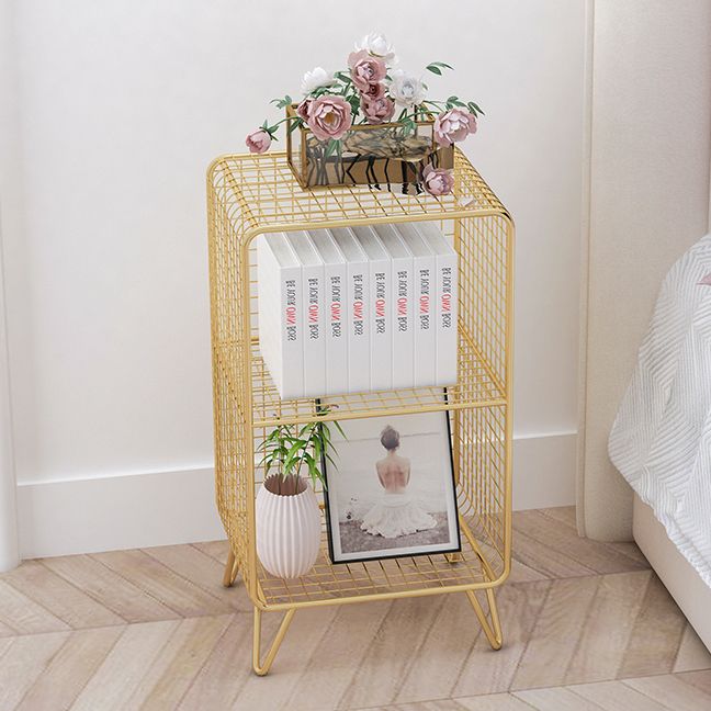 Glam Closed Back Bookcase Metal Standard Bookshelf with Shelves Clearhalo 'Bookcases' 'furn' 'furn_bookcases' 'Furniture' 'Office Furniture' 1200x1200_c7ecc626-1e92-4005-8aa3-8e801fc4680c