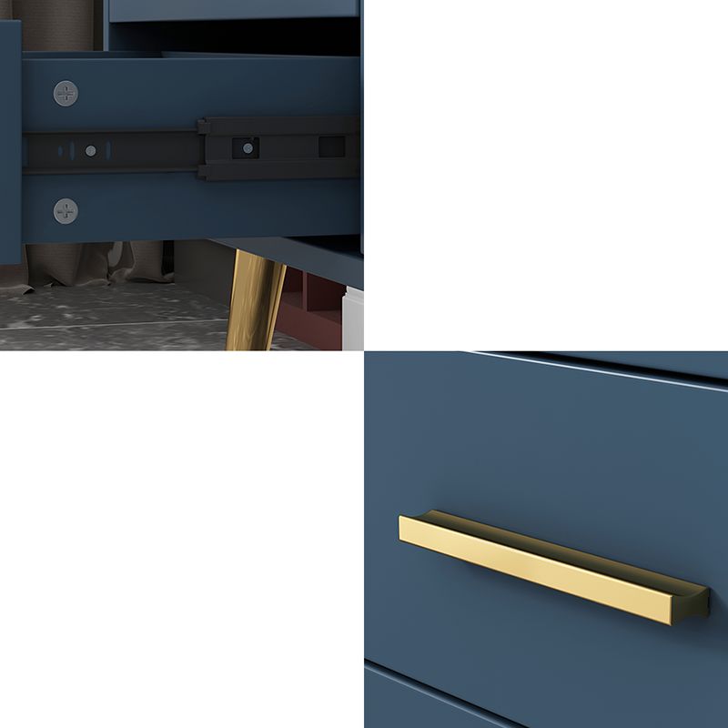Soporte multimedia para TV de madera de ingeniería escandinava Consola multimedia con acabado mate y cajones