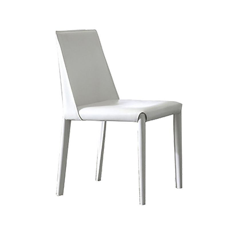 Parsons Armless Dining Chairs Indoor Dining Room Faux Leather Side Chair Clearhalo 'Dining Chairs' 'Dining Tables & Seating' 'dining_chair' 'furn' 'furn_dining_chair' 'Furniture' 'Kitchen & Dining Furniture' 1200x1200_c7ee1ea0-485d-488c-acc9-038f2c36ce1a
