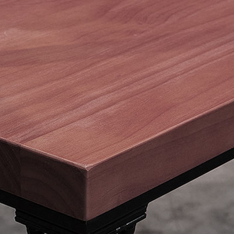 Mesa de barra de madera maciza rectángulo Juego de mesa industrial 1/5/6 Piezas de mostrador con heces