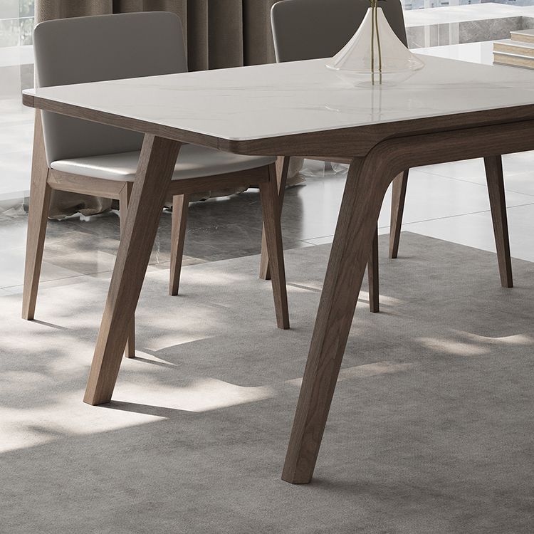 Modern 1/4/5/7 Pieces Dining Room Table Rectangle Stone Furniture in White Clearhalo 'Dining Room Sets' 'Dining Tables & Seating' 'dining_room_set' 'furn' 'furn_dining_room_set' 'Furniture' 'Kitchen & Dining Furniture' 1200x1200_c7eed1ee-a66a-4f58-9df8-f197159bfaca