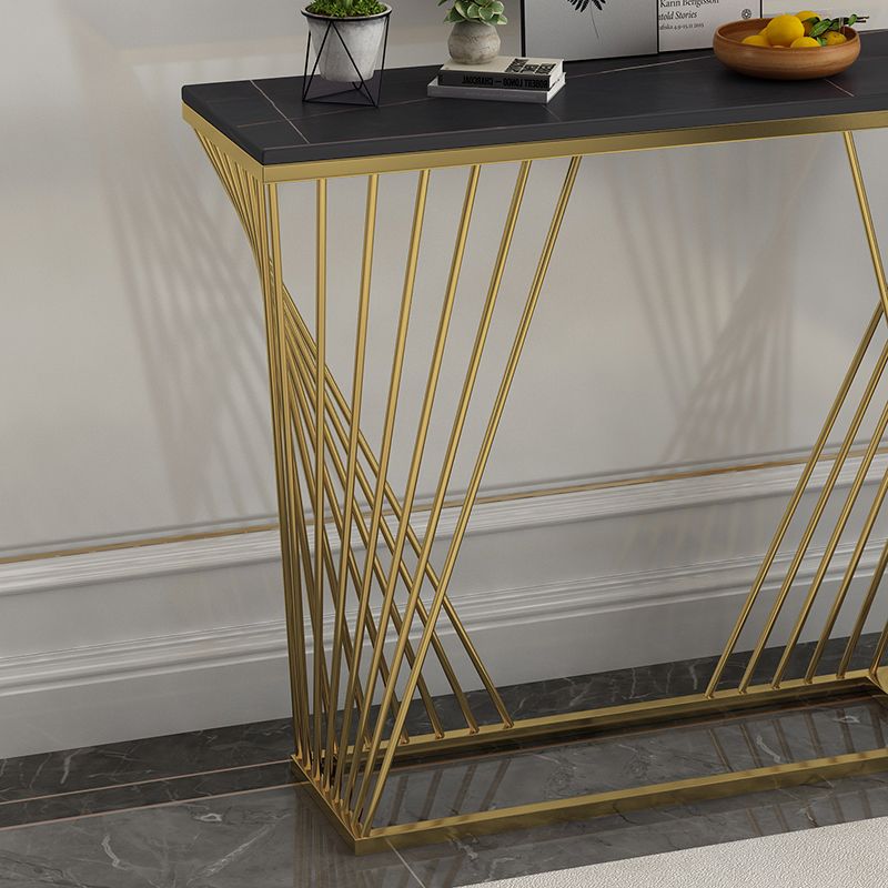 11.81" W Glam Console Accent Table Antique Finish Rectangle Console Sofa Table Clearhalo 'Console Tables' 'console_tables' 'Entry & Mudroom Furniture' 'furn' 'furn_console_tables' 'Furniture' 1200x1200_c7ef5ec5-c548-414e-a628-cbd014f01652