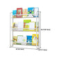 4.57"W Bookshelf Contemporary Style Wall Mounted Pure White Bookcase for Study Room
