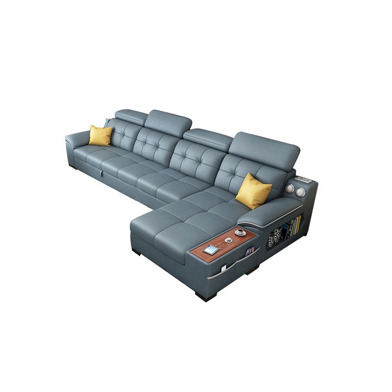 64.96" D x 34.65" H Sleeper Sofa & Chaise Pillow Top Arm Sofa