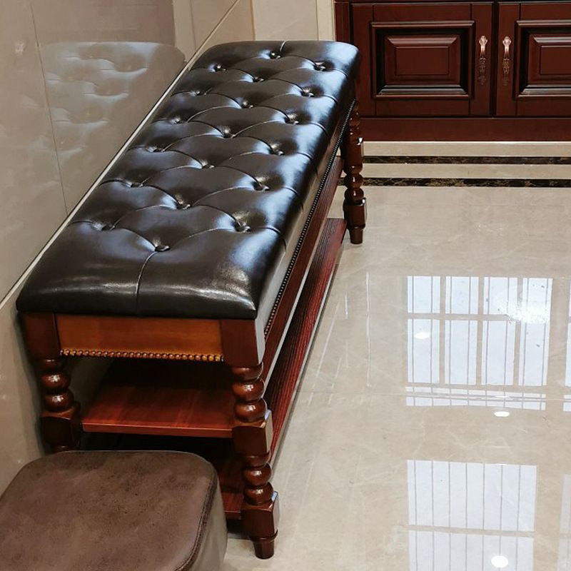 18.9" Wide Traditional Bench Cushioned Entryway and Bedroom Bench Clearhalo 'Benches' 'Chairs & Seating' 'furn' 'furn_benches' 'Furniture' 'Living Room Furniture' 1200x1200_c7f5f0bb-803b-40fe-a531-4070af21ddf3