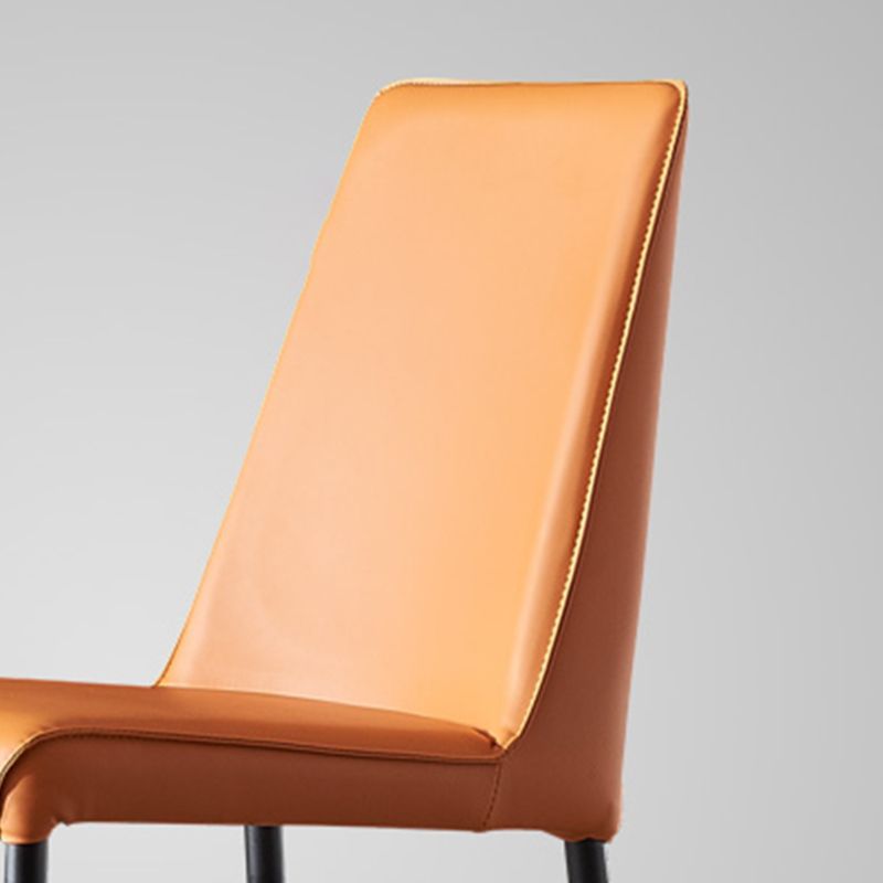 Industrial Solid Back Armless Dining Chairs Faux Leather Dining Chairs Clearhalo ' kitchen&dining_furn' 'Dining Chairs' 'Dining Tables & Seating' 'dining_chair' 'furn' 'furn_dining_chair' 'Furniture' 'furniture_dining_chair' 'Kitchen & Dining Furniture' 'kitchen' 1200x1200_c7f7343c-94d7-4c82-8a4c-f005e3d98560