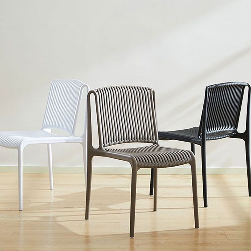Contemporary Style Plastic Dining Armless Chair Open Back Dining Side Chairs for Home Clearhalo ' kitchen&dining_furn' 'Dining Chairs' 'Dining Tables & Seating' 'dining_chair' 'furn' 'furn_dining_chair' 'Furniture' 'furniture_dining_chair' 'Kitchen & Dining Furniture' 'kitchen' 1200x1200_c7f7cc5a-cfb7-4a04-843f-624baa4167d1