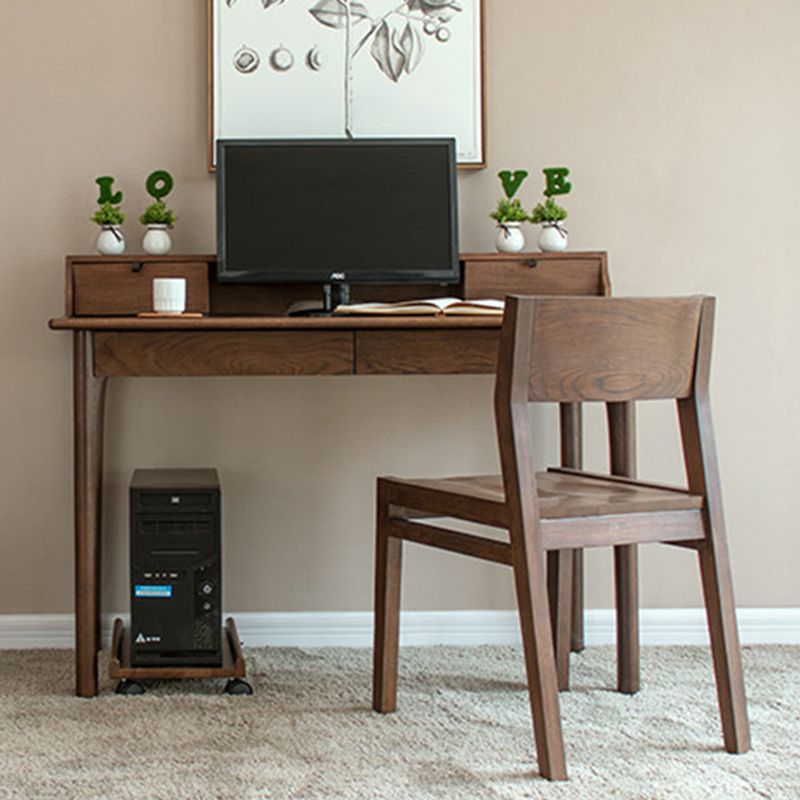 コンテンポラリースタイルのダイニングチェアオープンバックダイニングアームレスサイド椅子と木製の脚