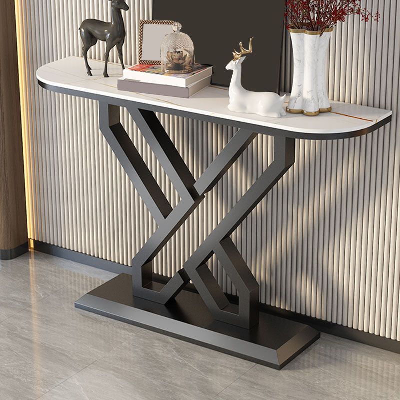 Tavolo di accento in metallo glam tavolo da divano di divano in pietra mezzano per la sala