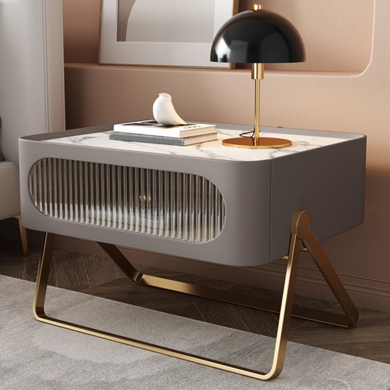 16.53 "Alto Stone Accent Table Nightsand Bastinger Gabinet