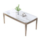 Nordic 1/2/5/7 Pieces Furniture Stone Rectangle Dining Table Set in White