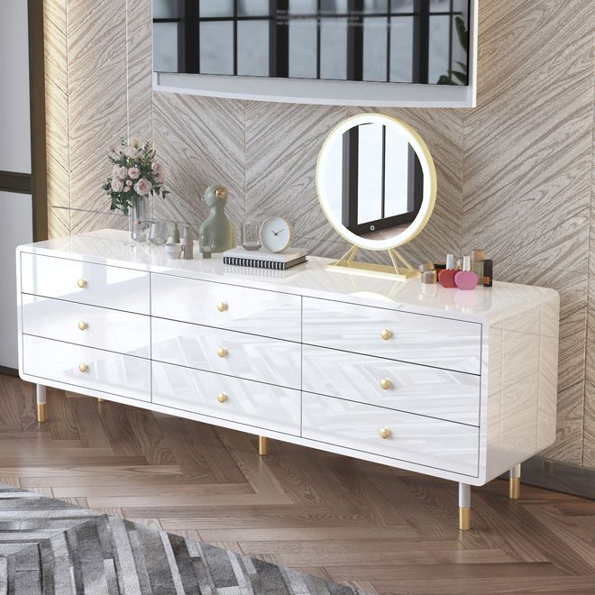 Moderno cuffia da pranzo in legno semplice credenza con cassetto per soggiorno senza specchio