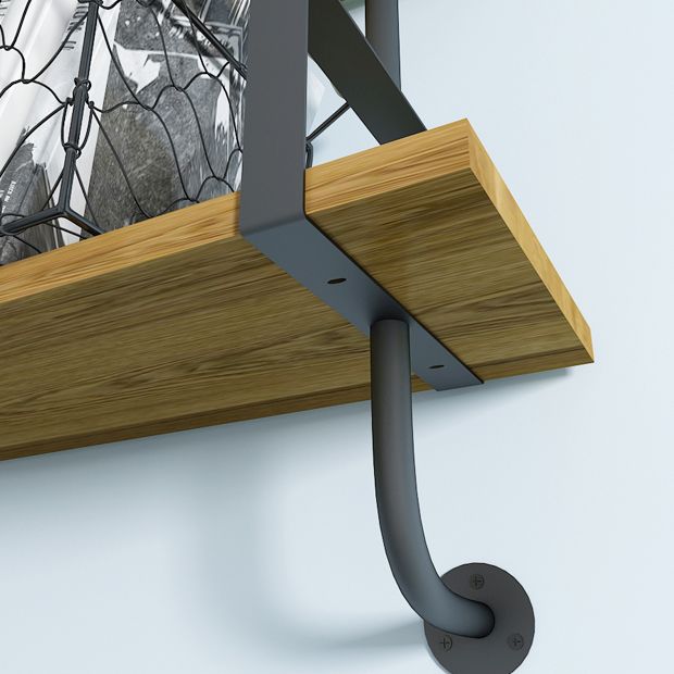 9.87"W Bookshelf Contemporary Style Wall Mounted Bookcase for Home Study Room