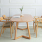 Simplicity Oval Top Restaurant Table Solid Wood Dining Table for Dining Room