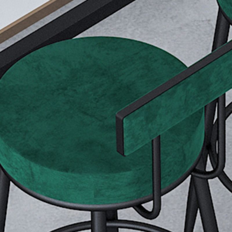 Contemporary Style Upholstered Counter Stool Bar-height Bar Stool with Metal Legs Clearhalo 'Bar Furniture' 'Bar Stools' 'bar_stools' 'furn' 'furn_bar_stools' 'Furniture' 'Kitchen & Dining Furniture' 1200x1200_c80008de-d210-4c59-b6ee-14ecc6de2d62