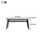 Stone Top Dining Table Contemporary Dining Table with 4 Wood Legs